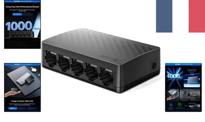 Tenda SG105: Switch Ethernet 5 Ports 10/100/1000 Mbps, Performance Silencieuse - Photo 1/4