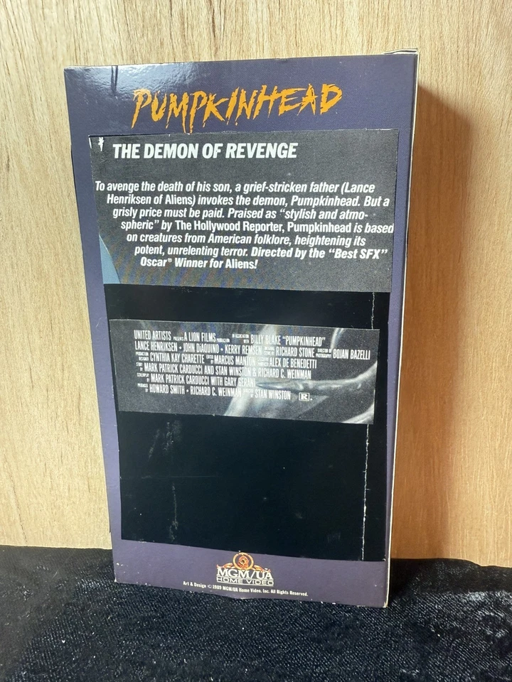 Pumpkinhead VHS 1988 Horror  Slip Case Only No Tape - Image 2 of 4