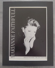 Marianne Faithfull Strange Weather Promo Original Album Advert Mounted 14x11"