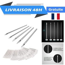 Aiguilles de piercing stériles 12G-20G acier inoxydable jetables lot