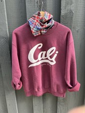 Vintage 80s-90s Burgundy Cali Sweatshirt M Laguna beach