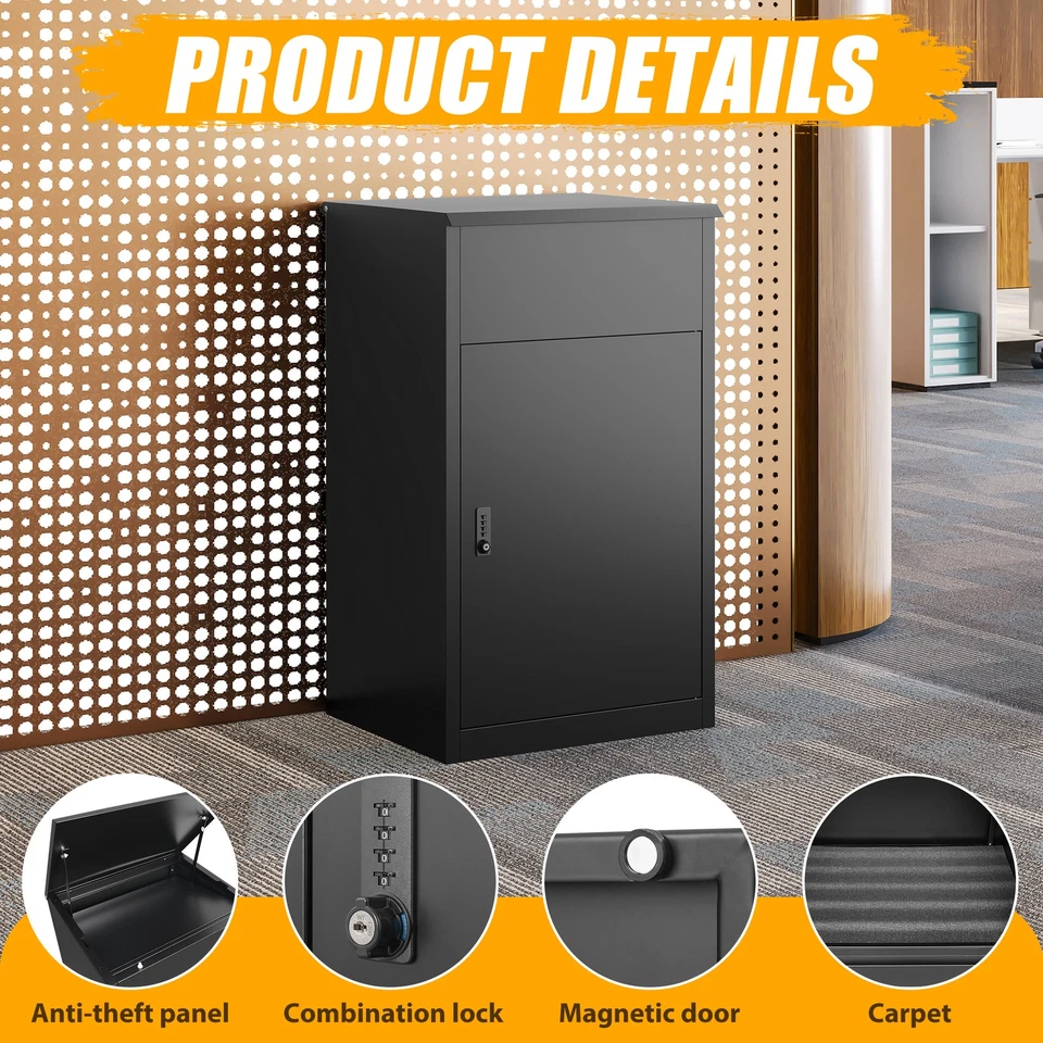 Secure Parcel Drop Box-Extra Large, Weatherproof Steel with Code Lock Easy Setup - Image 3 of 4