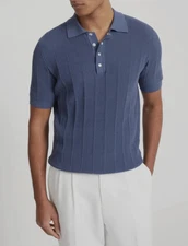 NWT$1550 Brunello Cucinelli Pullover Short Sleeve Knit Polo Sweater 46/36US A258