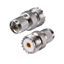 2 PCS UHF Adapters PL259 UHF Male To SO239 UHF Female Coax Cable Adapter