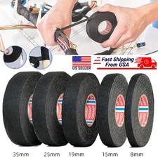 10 Rolls Wiring Harness Tape High Temp Wire Cable Loom Self-Adhesive Fabric Tape