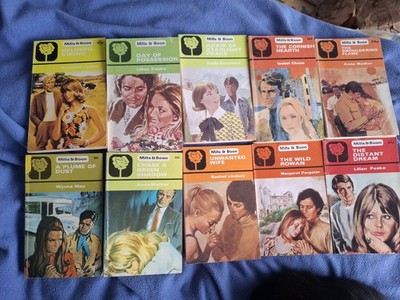 Mills & Boon Classic Vintage Romance 1980s Lot 10 Paperback orange green covers