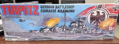 Lindberg Model Kit 1:350 Scale German Battleship Tirpitz, Made In The USA.