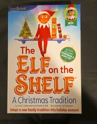 The Elf On The Shelf Christmas Brown Boy Doll and Book Brand New!