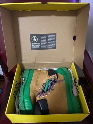 Size 8- Timberland X Bee Line Boots Yellow Wheat and Green  Men