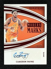 2021-22 Panini Immaculate Modern Marks Red 20/25 Cameron Payne #MM-CPY Auto s6i