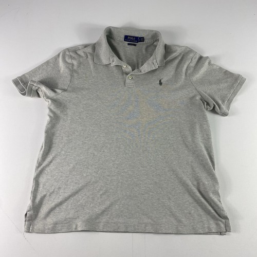 Polo Ralph Lauren Polo Para Hombre Grande Calce Clásico Gris Manga Corta Algodón - Imagen 2 de 8
