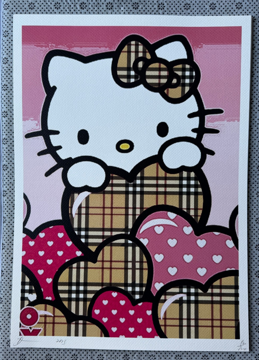 Hello Kitty Burberry - Death NYC limited edition signed print