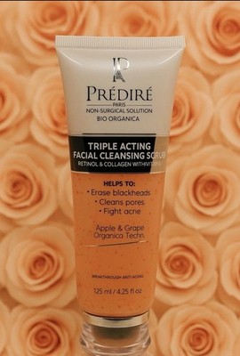 Pr3dire Paris Triple Acting Facial Cleansing Scrub 4.25 oz Exfoliating Gel
