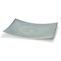 Rechteckiges Tablett Emozioni Grau Aus Porzellan 30X24 Cm - Le Nouveau Coq