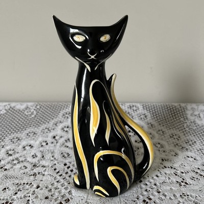 Retro Tigris Katze Figur Vase von Anneliese Beckh für Schmider Keramik - Nr 4130
