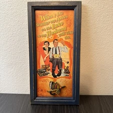 River's Edge Products Fisherman w/Fishing Bait Wall Mounted Humorous Display 9"H