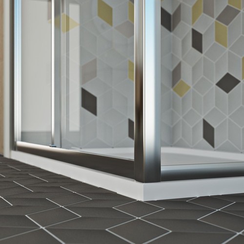 BOX CABINA DOCCIA 70x80 CM ANGOLARE 1 ANTA PORTA BATTENTE P VETRO STAMPATO AP 70 - Foto 6 di 6