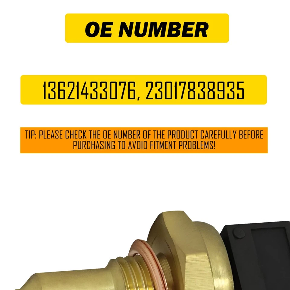 For 525i BMW 528i 530i 540i 545i 550i Temperature Sensor Water Coolant Cooling - Image 3 of 4