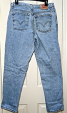 VTG 1990s Levis 550 Womens Sz 14 M High Waist Relaxed Tapered Jeans Mom faded