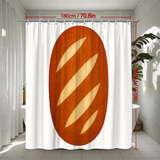 Cute Bread Loaf Shower Curtain for Kitchen Decor