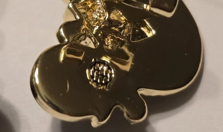 House Of Harlow 1960 tono dorado cabujón verde y azul con cristales aretes Foto 4 de 4