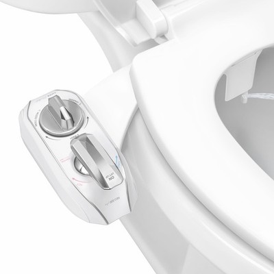 NEO 320 Plus - Warm Water, Dual Nozzle, Non-Electric Bidet Attachment for Toi...