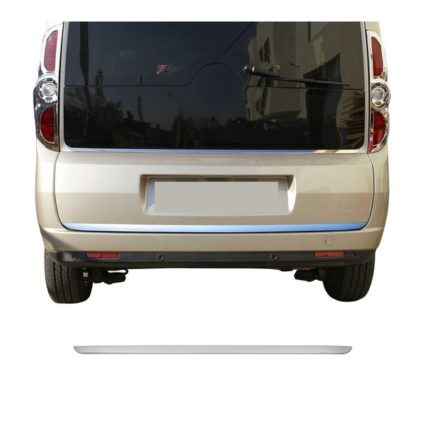 Kofferraumleiste Heckleiste FüR Opel Combo D Fiat Doblo Untere Chrom Edelstahl-image