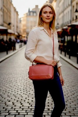 NWT $882 Jerome Dreyfuss Bobi Crossbody Bag in Lisse Rosa