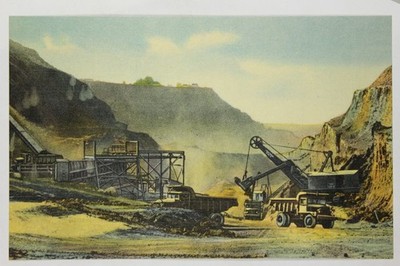 Weggum Mine Hibbing MN Iron Ore Mining Euclid Trucks Conveyor Plant 1946 PC
