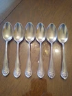6 Piece Vintage Sterling Silver Gorham Lancaster Rose Pattern  Spoon Set