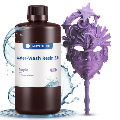 ANYCUBIC Water Washable Resin 2.0 UV Harz Wasser Waschbares für LCD 3D Drucker