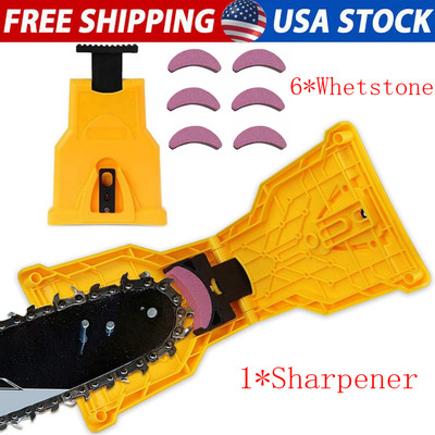 Chainsaw Teeth Sharpener 14-20IN Chain Saw Blade Fast Sharpening w/6 Stone Tool.