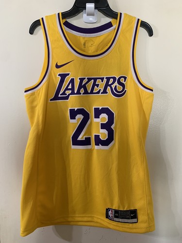 NIKE LEBRON JAMES 23 LAKERS [CW3669 734] AUTHENTIC NBA SWINGMAN JERSEY 44 M  | eBay
