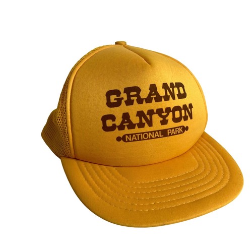 Vintage Grand Canyon National Park Cap Mesh Snapback Gold Trucker Retro 70s 80s