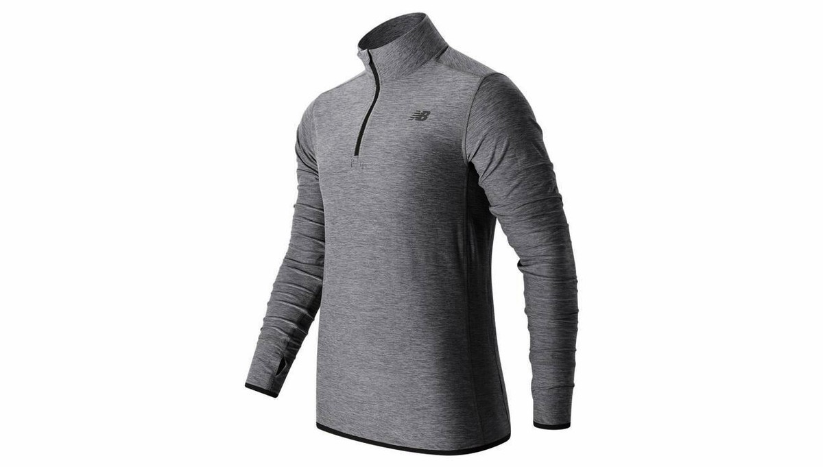 New Balance Space Dye Quarter Zip (M) Athletic Gray MT53030 New Balance Space Dye Quarter Zip (M) Athletic Gray MT53030