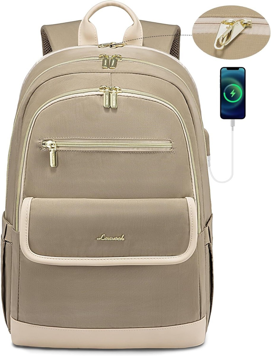LOVEVOOK Laptop Backpack for Inch Fashion Inch, Beige  Brown