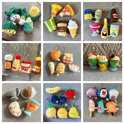 Kawaii Japan Food Keychains Soft Plush key ring Pendant Gifts Japanese  gacha toy UK