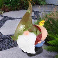 AußEnlampe Gartenzwerg Solarleuchte Led Terrassenlampe Vogel Gartendeko Bunt
