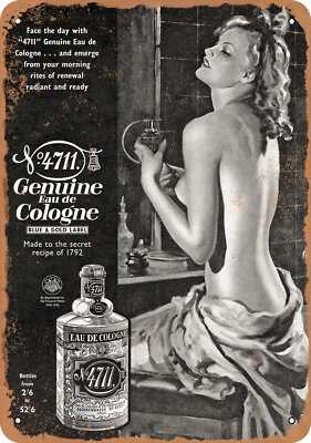 METAL SIGN - 1939 No. 4711 Cologne - Vintage Look