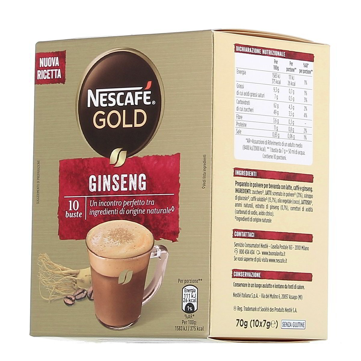 Nescafe' Gold Coffee Soluble Ginseng Coffee Bubble Tea Drink