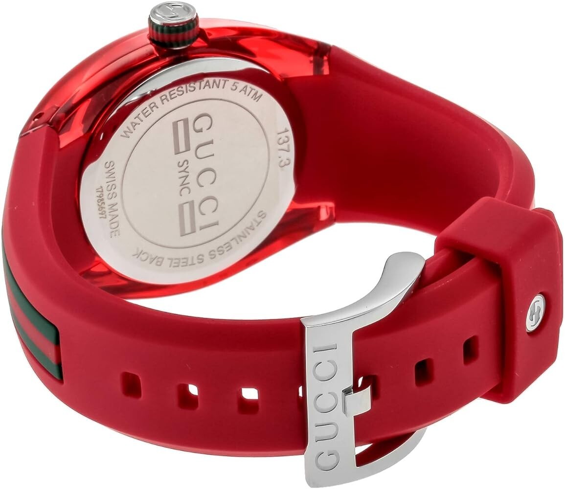 GUCCI YA137303 SYNC RED WATCH レディース腕時計※取寄品 Gucci] Watch SYNC OUTLET Black Plain Box Included YA137303