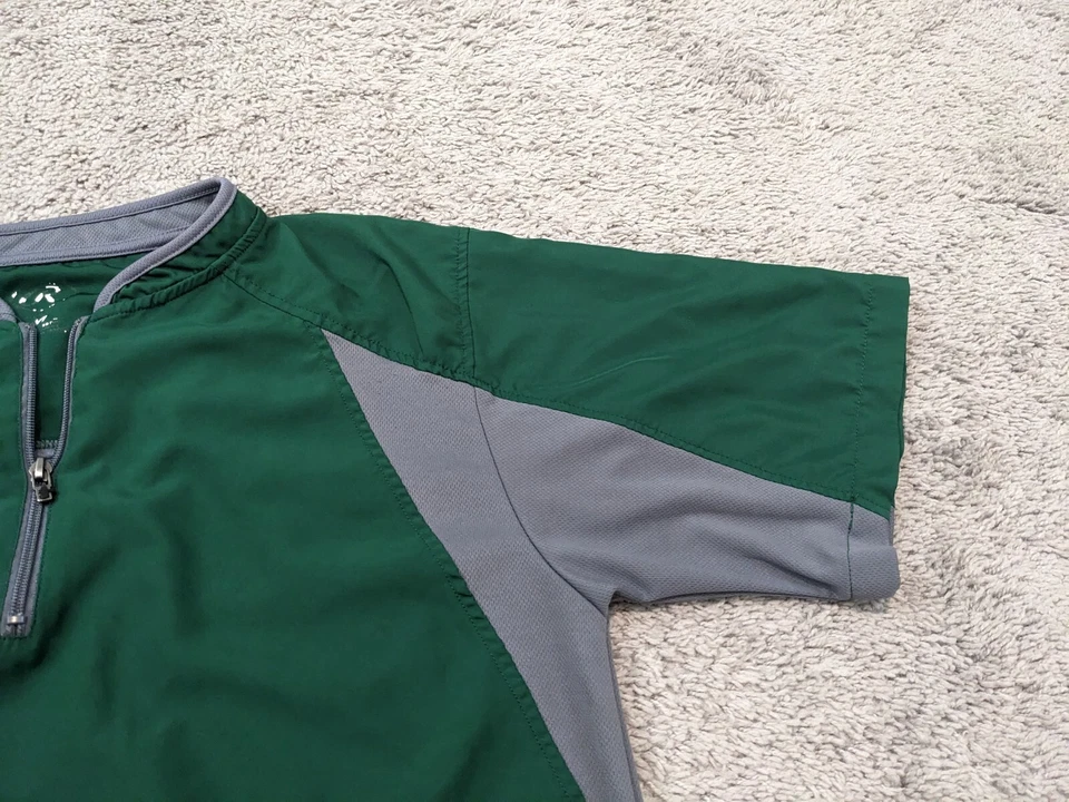 Camisa de calentamiento de béisbol RAWLINGS DE COLECCIÓN para hombre mediana en blanco mangas cortas 1/4 cremallera Foto 2 de 4