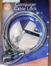 NOTEBOOK, LAPTOP, COMPUTER LOCK SECURITY CHAIN CABLE WITH KEY  Theft Prevention