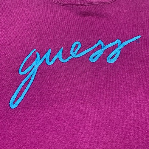 Vintage GUESS Mens Embroidered Sweater Size L Jumper Georges Marciano USA 80s - Picture 7 of 9