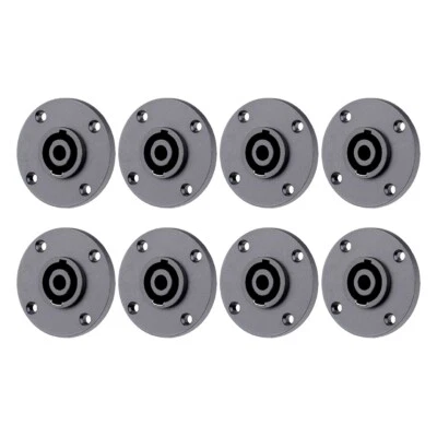 8pcs NL4MPR Speakon 4 Pole Round Chassis Mount Connector Replacement for Neutrik