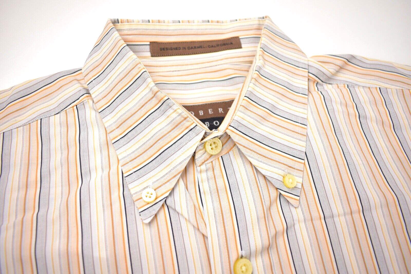 Robert Talbott Multicolor Striped Button Down Col… - image 2