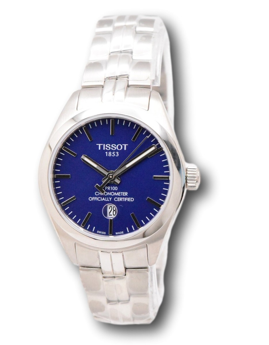 Tissot PR 100 Women's 33mm Blue Dial Swiss Made Quartz Watch