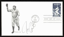 JOE CARTER Signed FDC Babe Ruth Stamp Cover Envelope Toronto Blue Jays Auto