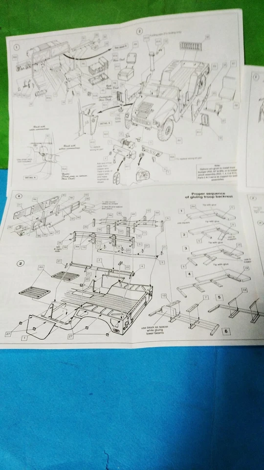 VERLIDEN HUMMER M 998 BASIC UP DATE SET ISTRUZIONI 607-613 1.35 scale - Immagine 4 di 4