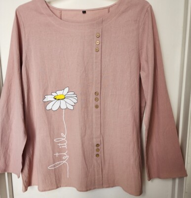 ZANZEA Women's Long Sleeve Cotton Shirt Tops Floral Print Blouse XL